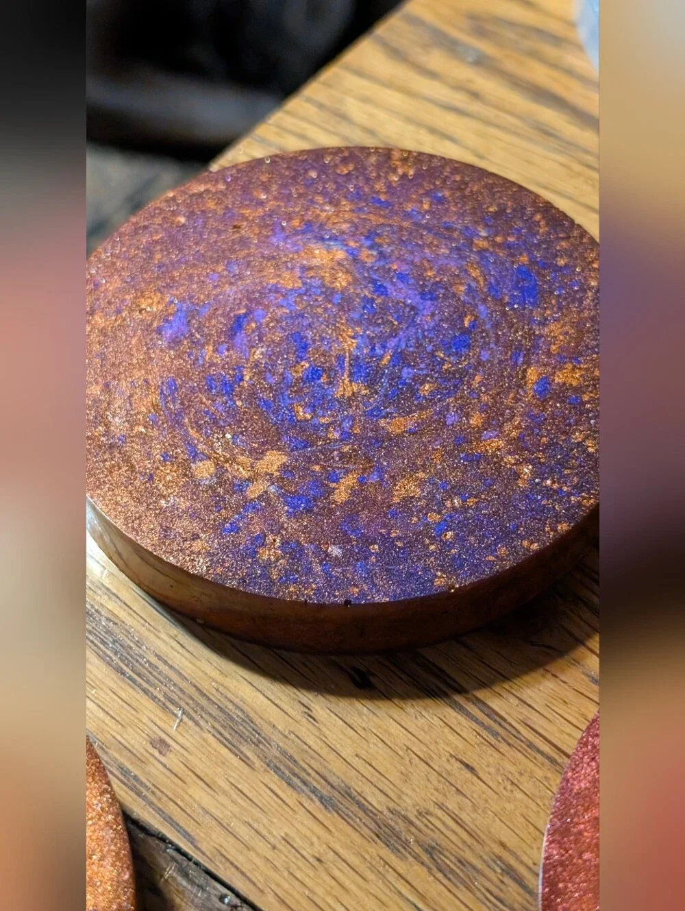 Abstract Planets Made From Epoxy Resin 4 Piece Coaster Set